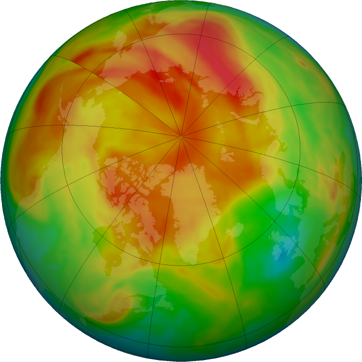 Arctic ozone map for 07 April 2017